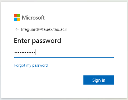 Type your password